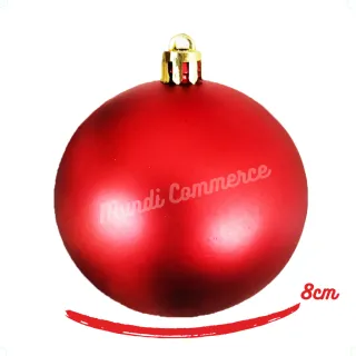 Grande Bola de Natal Decorativa para Árvore - Kit com 8cm - Único