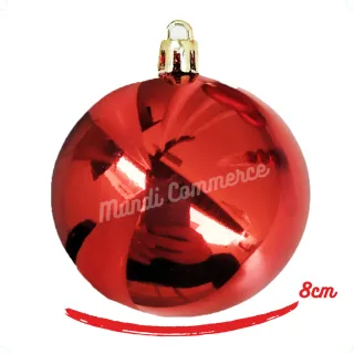 Grande Bola de Natal Decorativa para Árvore - Kit com 8cm - Único