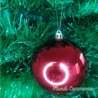 Grande Bola de Natal Decorativa para Árvore - Kit com 8cm - Único