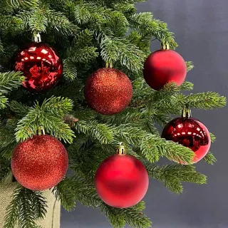 Grande Bola de Natal Decorativa para Árvore - Kit com 8cm - Único