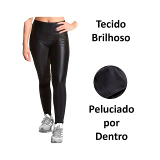 Legging Couro Fake Cirre P ao G3 - P - 34