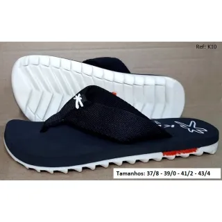 Amortecedor Salto Chinelo Masculino - Fotos Reais 100% - Preto/Vinho K52