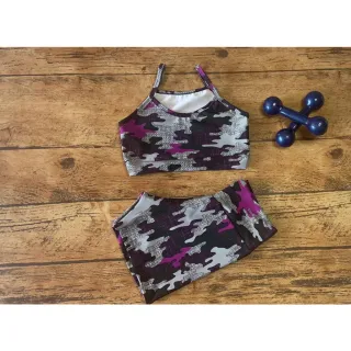 Moda fitness: conjunto top e short curto ou pedal - Est.13