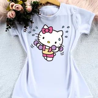 Moda feminina: Blusa t-shirt fitness para academia e atividade física - 271-branca- mulher no crossfit