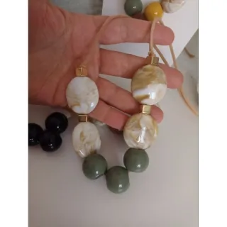 Escolha vários modelos de maxi colar feminino - Preto amêndoa