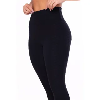 Legging Suplex Cós Alto Bolha Fitness Academia 3D - Alta qualidade - Preto
