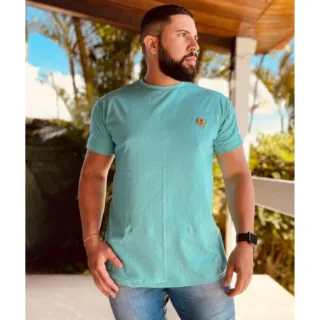 Preço de fábrica: Camiseta Masculina Algodão Fio 30 Penteado - Diversas Cores - M ( Forma  Pequena )