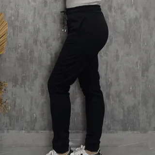 Moda Blogueira: Kit 2 Calças Femininas de Cintura Alta em Moletom - Rosa/Preto