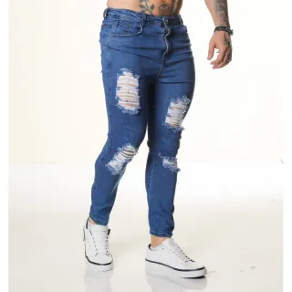 Queima de estoque: Calça masculina skinny LD jeans - Calça clara