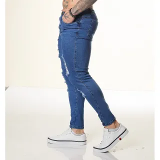 Queima de estoque: Calça masculina skinny LD jeans - Calça clara