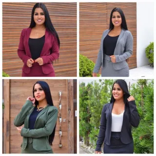 Conjunto de saia evangélico cinza com blazer - Conjunto cinza