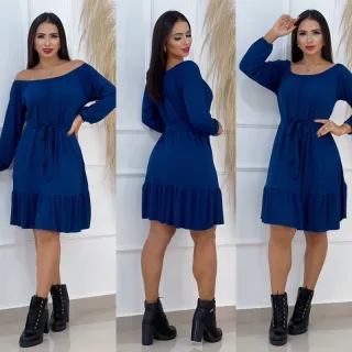 Vestido midi ombro a ombro com saia rodada e laço - Moda Feminina - Fúcsia