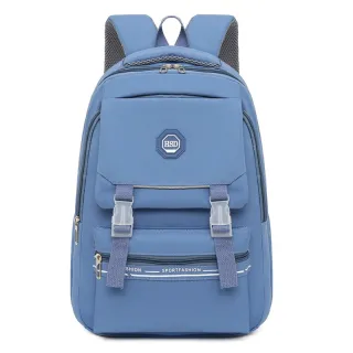 Mochila impermeável unissex grande Jx1436 para escola em nylon - Azul