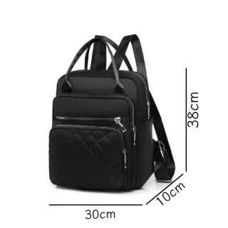 Grande Capacidade Mochila Feminina Nylon Impermeável Trabalho Casual - 519 Lilas