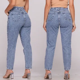 Cintura Alta Calça Mom Jeans Feminina Levanta Bumbum - 44