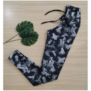 Legging Fitness Corda P e M - Calça Legging - Preto verde neon