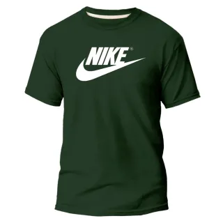 Camisa NK Estampa Longa Masculina e Feminina em Várias Cores - Nikke 100% Algodão - Verde