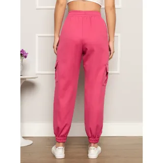 Alfaiataria Jogger Cargo Calça - Preto