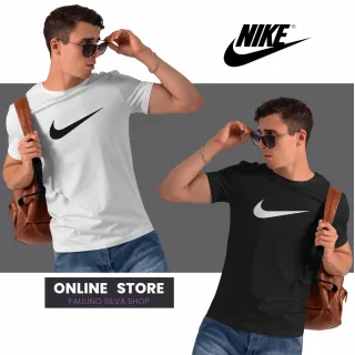 Camiseta Estampa Longa Unisex NK 100% Algodão - Várias Cores - Verde