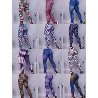 Legging Estampada Preta em Suplex - Ideal para Academia, Caminhada e Prática de Esportes - P