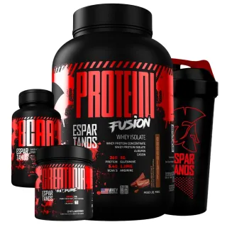 Shaker + Creatina + Bcaa + Whey Protein Fusion Kit - Baunilha