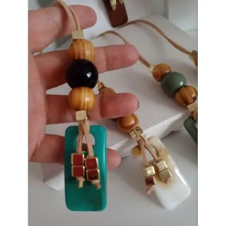 Escolha vários modelos de maxi colar feminino - Preto amêndoa