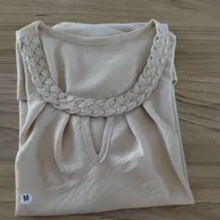 Blusa social feminina manga curta M G GG duna - Lilás