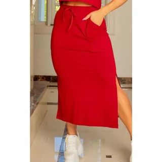 Moda evangélica: Saia Midi Jogger em moletom - GG