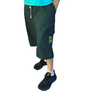Estilo Casual Bermuda Masculino Sarja Skate Cargo - Azul Marinho