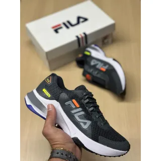 Tênis Refletivo Masculino F Heating para academia - Marinho/laranja