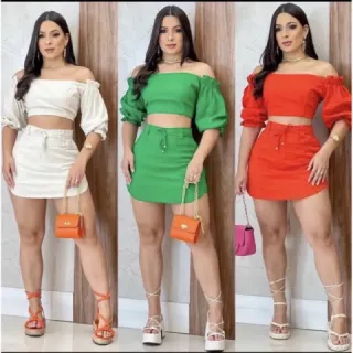 Short de linho com cintura alta - Moda feminina Raryel - Fúcsia