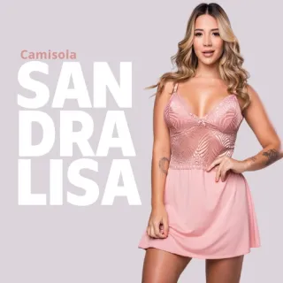Pijama Sensual de Renda, Camisola Sem Bojo - Linha Noite - Romance