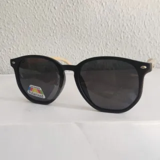 517 Óculos de Sol Masculino Quadrado com Proteção UV400 em Acetato - Polarizado e madeira d7