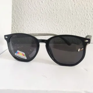517 Óculos de Sol Masculino Quadrado com Proteção UV400 em Acetato - Polarizado e madeira d7