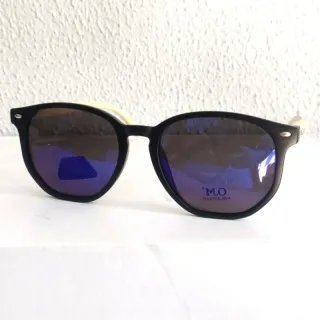 517 Óculos de Sol Masculino Quadrado com Proteção UV400 em Acetato - Polarizado e madeira d7