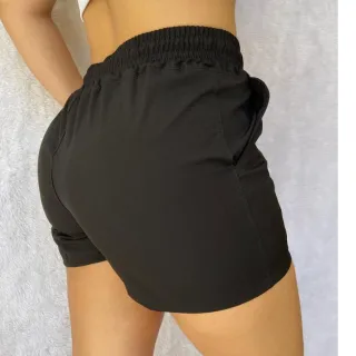 Saída de Praia Feminina em Tactel, Shortinho curto - FOLHA ESCURA