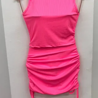 Cropped canelado com regulagem de tamanho e conjunto saia drapeada - Militar