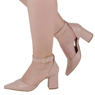 Promoção Sapato Scarpin Confort Salto Alto Grosso Macio - ONÇA/PRETO