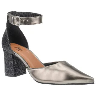 Promoção Sapato Scarpin Confort Salto Alto Grosso Macio - ONÇA/PRETO