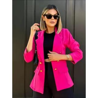 Envio Super Rápido! Blazer Feminino Lindo em Alfaiataria. Compre Online na Raryel - Preto