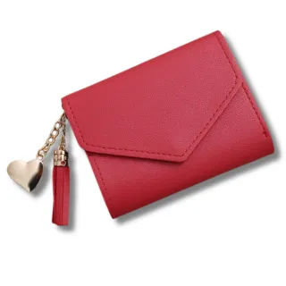 Porta-Cartões/Bolsa De Mão com Franjas - Carteira Feminina - Lilás 2