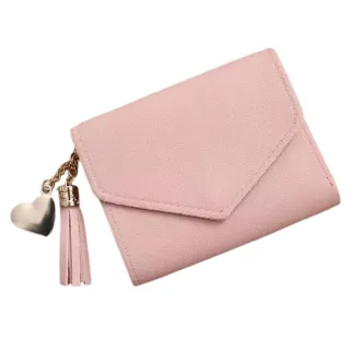 Porta-Cartões/Bolsa De Mão com Franjas - Carteira Feminina - Lilás 2