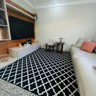 Tapete Antiderrapante Premium Geométrico Jacquard 200x140 Atacado Revenda - M 3 Aladim