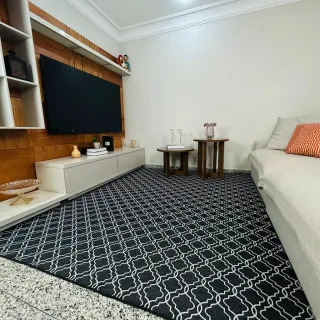 Tapete Antiderrapante Premium Geométrico Jacquard 200x140 Atacado Revenda