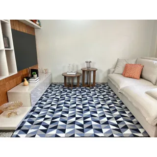 Tapete Antiderrapante Premium Geométrico Jacquard 200x140 Atacado Revenda - M 3 Aladim