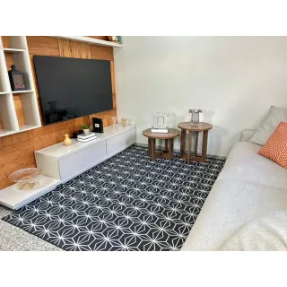 Tapete Antiderrapante Premium Geométrico Jacquard 200x140 Atacado Revenda - M 3 Aladim