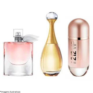 Promoção Perfumes Importados Feminino 50 ml - Similar, Envio Rápido - La Vie - Gabriela - 212 Rose