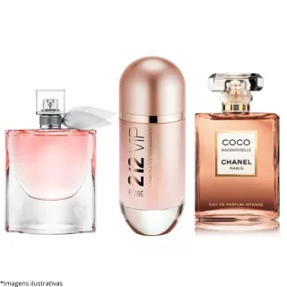 Promoção Perfumes Importados Feminino 50 ml - Similar, Envio Rápido - La Vie - Gabriela - 212 Rose