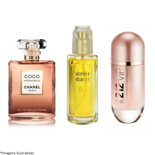 Promoção Perfumes Importados Feminino 50 ml - Similar, Envio Rápido - La Vie - Gabriela - 212 Rose