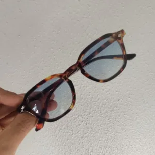 Proteção UV400 Oculos de Sol Redondo Unisex Vegas - C3